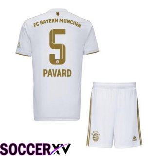 Bayern Munich (PAVARD 5) Kids Away Jersey 2022/2023