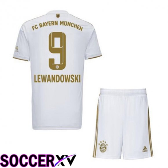 Bayern Munich (LEWANDOWSKI 9) Kids Away Jersey 2022/2023