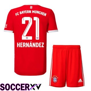 Bayern Munich (HERNÁNDEZ 21) Kids Home Jersey 2022/2023