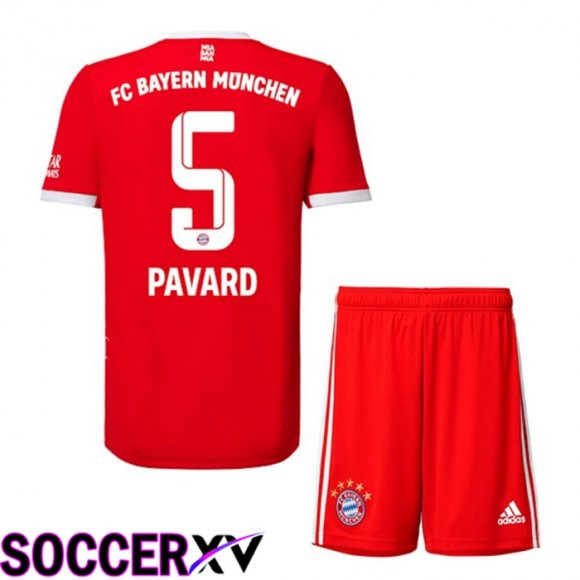 Bayern Munich (PAVARD 5) Kids Home Jersey 2022/2023