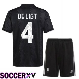 Juventus (De Ligt 4) Kids Away Jersey 2022/2023