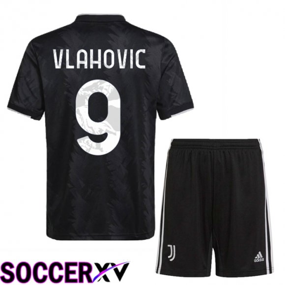 Juventus (Vlahovic 9) Kids Away Jersey 2022/2023