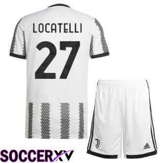 Juventus (Locatelli 27) Kids Home Jersey 2022/2023