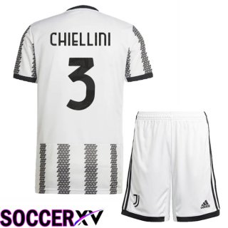 Juventus (Chiellini 3) Kids Home Jersey 2022/2023