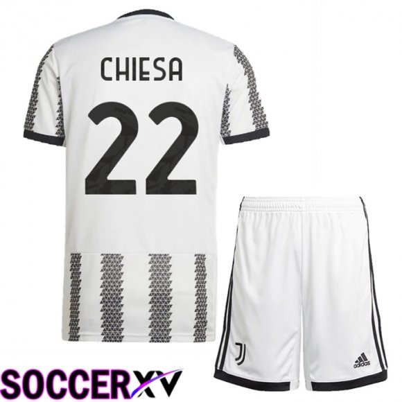 Juventus (Chiesa 22) Kids Home Jersey 2022/2023