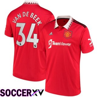 Manchester United (VAN DE BEEK 34) Home Jersey 2022/2023