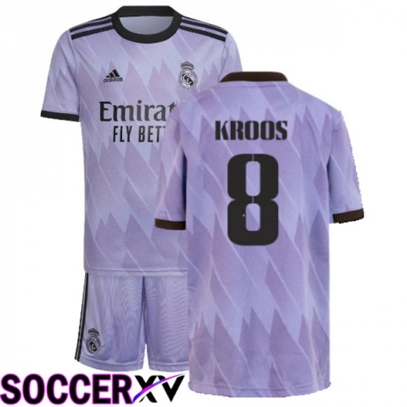 Real Madrid (Kroos 8) Kids Away Jersey 2022/2023