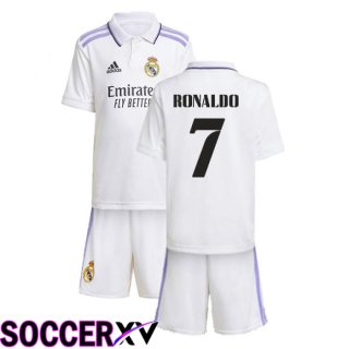 Real Madrid (Ronaldo 7) Kids Home Jersey 2022/2023