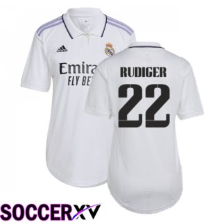 Real Madrid (Rudiger 22) Womens Home Jersey 2022/2023