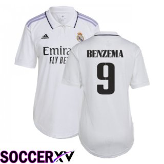 Real Madrid (Benzema 9) Womens Home Jersey 2022/2023