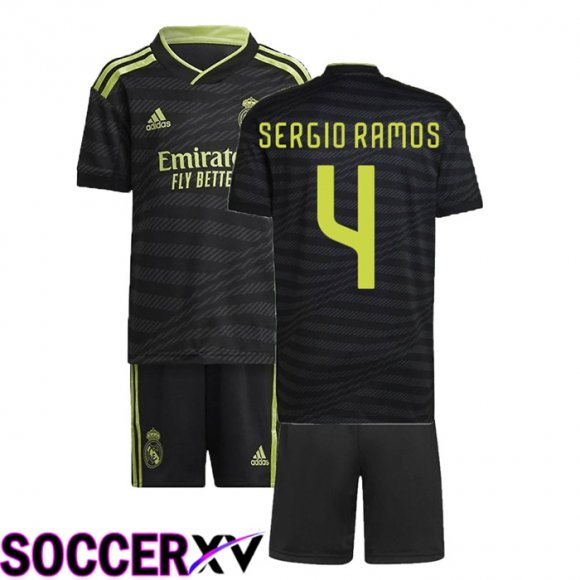 Real Madrid (Sergio Ramos 4) Kids Third Jersey 2022/2023