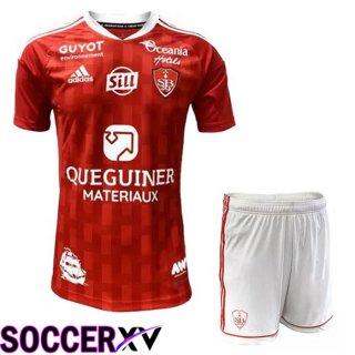 Stade Brestois Kids Home Jersey Red 2022/2023