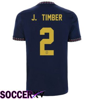 AFC Ajax (J. Timber 2) Away Jersey Black 2022/2023