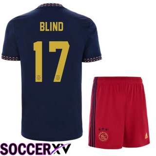 AFC Ajax (Blind 17) Kids Away Jersey Black 2022/2023