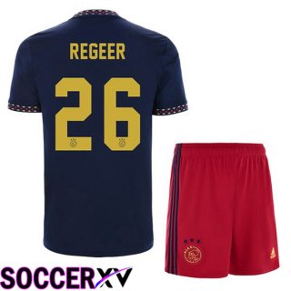 AFC Ajax (Regeer 26) Kids Away Jersey Black 2022/2023