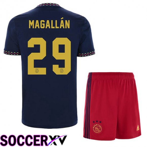 AFC Ajax (Magallán 29) Kids Away Jersey Black 2022/2023