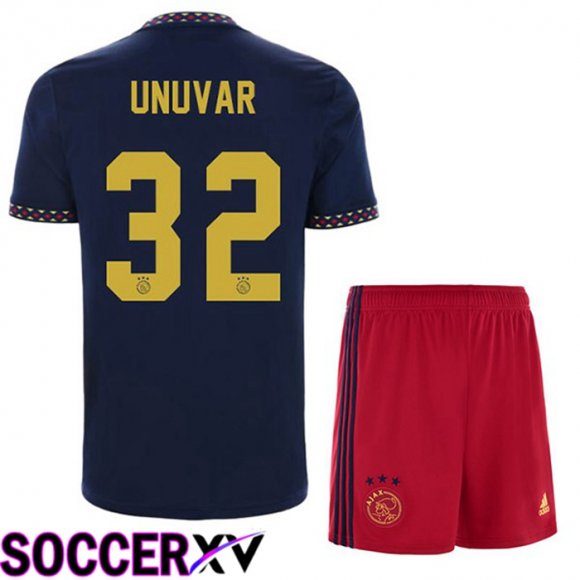 AFC Ajax (Unuvar 32) Kids Away Jersey Black 2022/2023