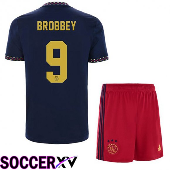 AFC Ajax (Brobbey 9) Kids Away Jersey Black 2022/2023