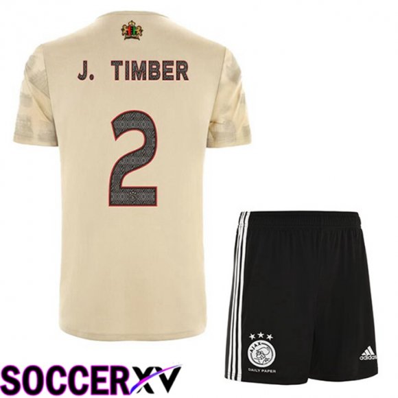 AFC Ajax (J. Timber 2) Kids Third Jersey Brown 2022/2023