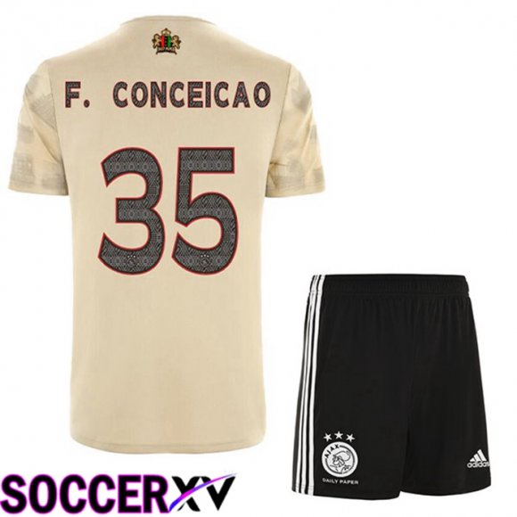 AFC Ajax (F. Conceicao 35) Kids Third Jersey Brown 2022/2023