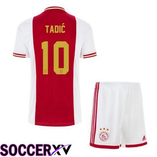 AFC Ajax (Tadić 10) Kids Home Jersey White Red 2022 2023