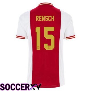 AFC Ajax (Rensch 15) Home Jersey White Red 2022 2023