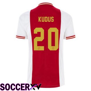 AFC Ajax (Kudus 20) Home Jersey White Red 2022 2023