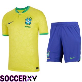 Brazil Home Jersey + Shorts World Cup 2022