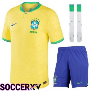 Brazil Home Jersey (Shorts + Sock) World Cup 2022