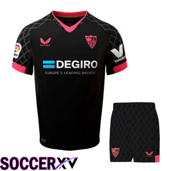 Sevilla FC Kids Third Jersey Black 2022/2023