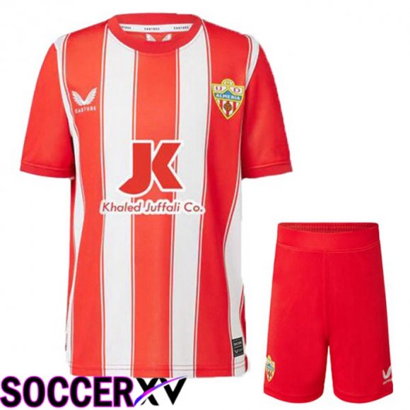 UD Almeria Kids Home Jersey Red White 2022/2023