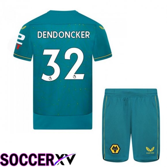 Wolves (DENDONCKER 32) Kids Away Jersey 2022/2023