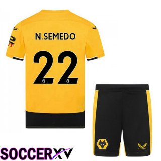 Wolves (N. SEMEDO 22) Kids Home Jersey 2022/2023