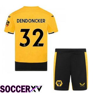 Wolves (DENDONCKER 32) Kids Home Jersey 2022/2023