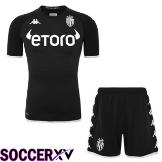 AS Monaco Kids Away Jersey Black 2022/2023