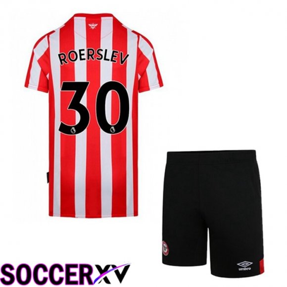 Brentford FC (ROERSLEV 30) Kids Home Jersey 2022/2023