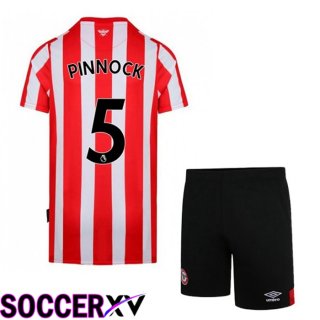 Brentford FC (PINNOCK 5) Kids Home Jersey 2022/2023