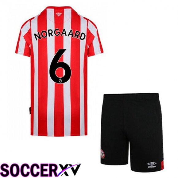 Brentford FC (NORGAARD 6) Kids Home Jersey 2022/2023