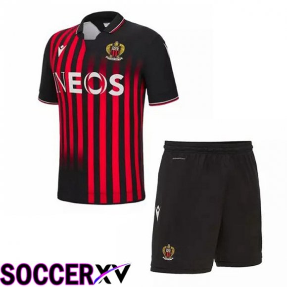 OGC Nice Kids Home Jersey Red Black 2022/2023