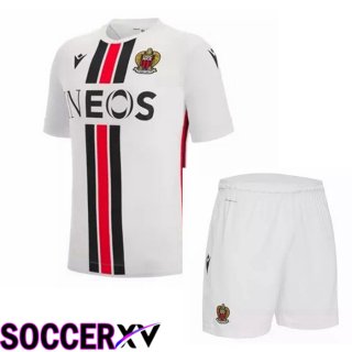 OGC Nice Kids Away Jersey White 2022/2023