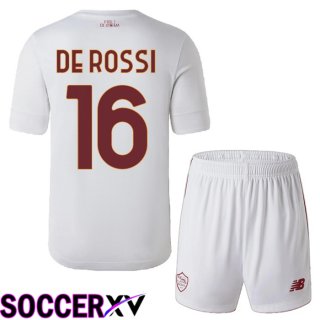 AS Roma (De Rossi 16) Kids Away Jersey 2022/2023