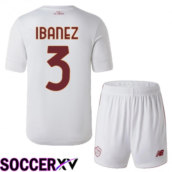 AS Roma (Ibanez 3) Kids Away Jersey 2022/2023