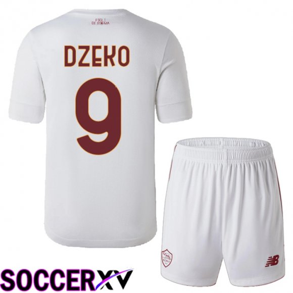 AS Roma (Dzeko 9) Kids Away Jersey 2022/2023