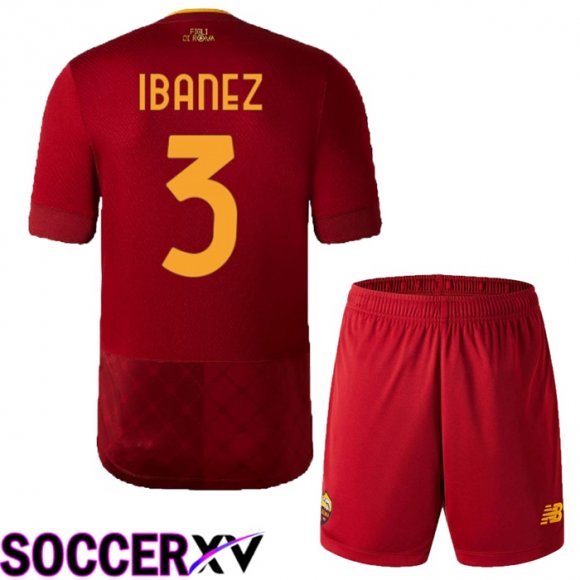 AS Roma (Ibanez 3) Kids Home Jersey 2022/2023