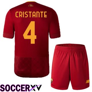 AS Roma (Cristante 4) Kids Home Jersey 2022/2023