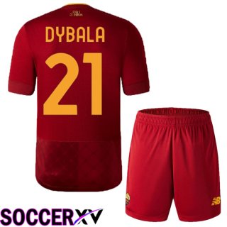 AS Roma (Dybala 21) Kids Home Jersey 2022/2023