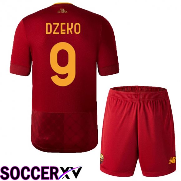 AS Roma (Dzeko 9) Kids Home Jersey 2022/2023