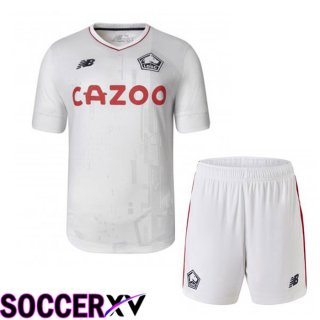 Lille OSC Kids Away Jersey White 2022/2023