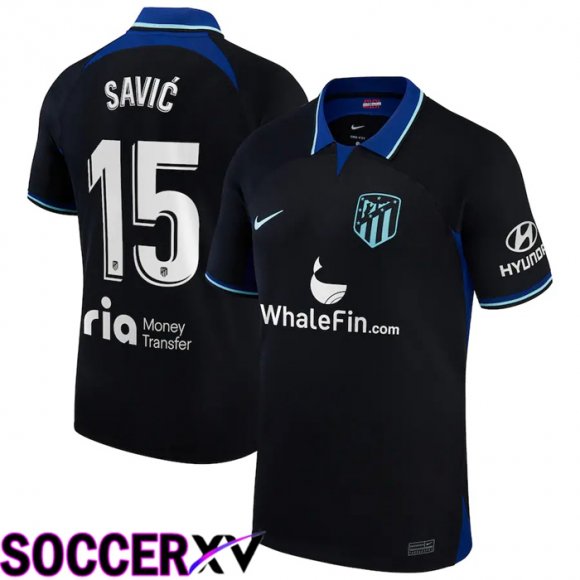 Atletico Madrid (Savić 15) Away Jersey 2022/2023