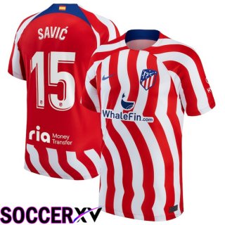 Atletico Madrid (Savić 15) Home Jersey 2022/2023